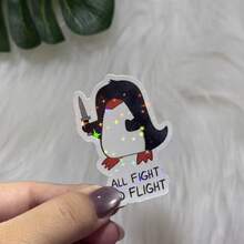 All Fight No Fight Cartoon Sticker, Suitable For IPad, Phone Case, Water Bottle, Book, Laptop, Notebook, Car Glass, Diary, Desk, Suitcase - Star Film - View 10