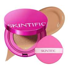 SKINTIFIC Cover Glow Perfect 氣墊粉底液－自然光澤妝感、中至高遮瑕、保濕胜肽複合物、輕盈配方，適合乾性與混合性肌膚 - 5CN Cool Walnut - 查看 3