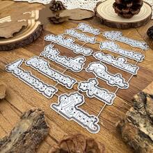 1pc Original Cute Layered Moon Theme Date Title Mold, Suitable For Paper Cutting, Embossing, Card Making, Decoration And DIY Scrapbook Photo Album - English - View 6