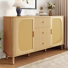 Modern Sideboard With Drawers - Perfect For Living Room Or Kitchen - Natural - View 6