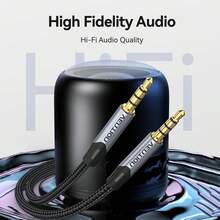 VENTION 3.5mm Aux 音訊線附麥克風，公對公 Hi-Fi 立體聲 Aux 線，支援語音通話，適用於汽車 AUX 介面、耳機、喇叭、平板電腦 - 查看 4