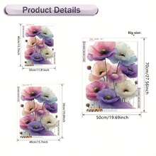 1pc 5D DIY Full Drill Frameless Large Size Diamond Painting Dreamy Colorful Flowers, Suitable For Beginners And Crafts - View 4