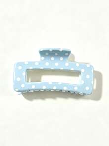 4件/1件 女款 11cm/4.33in 正方形白色粉色藍色淺藍色塑膠髮夾，時尚百搭高級優雅極簡純色髮飾，適合日常穿著、外出、休閒、派對、通勤、海灘、度假、紮髮、馬尾、盤髮、洗臉、沐浴、化妝、搭配衣著，髮夾 - 彩色 - 查看 6