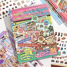 8-Piece Scene Simulation Store Sticker Collection Book, Immersive Stocking Stickers, Supermarket & Convenience Store Theme, With Positioning Lines DIY Planner & Handmade Stickers - 1 Set - View 13