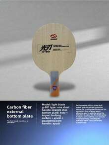 1pc External Carbon Fiber Table Tennis Blade, Imported Blue Carbon, Professional Grade Fast Attack Loop Paddle, DIY Mode, Helps Improve Technical Advantage, Suitable For Professional Players - Multicolor - View 14