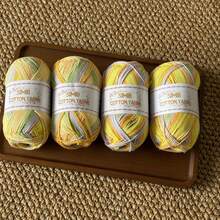 4 Sets 50g/Pc Equidistant Dyed Cotton Yarn, 100% Pure Cotton Yarn For Handmade Crochet, Rich And Vibrant Colors, Suitable For Spring/Summer Crochet, DIY Craft Material, Suitable For Beginners, Total 200g - 4-pack 3616 - View 21