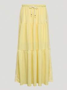 Adidas Originals Rok Maxi Rajut Wanita untuk Liburan Ukuran L KX0729 - Angsa kuning - View 1