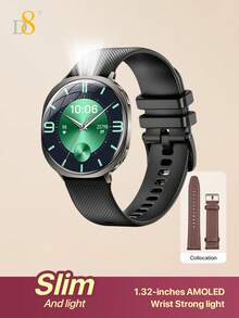 Jam Tangan Pintar Layar Lengkung D8, Bodi Ringan & Lincah Ultra Tipis dengan Desain Bola Ganda, Layar Sentuh Penuh AMOLED Anti-Silau Kecerahan Tinggi 1,32 Inci, Tahan Air IP68 untuk Berenang, Berlari, dan Olahraga, Pelacakan Kebugaran Sepanjang Hari, Kompatibel dengan Android & iOS - View 12