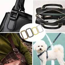 32pcs 25mm/32mm Alloy Square Buckle Rings, Suitable For Bag Strap Connectors, DIY Keychain Crafts, Wallet Making Accessories, Dog Leash, Backpack Hardware Accessories, Belt Buckle Rings (4 Colors Available) - Square Buckle - View 7