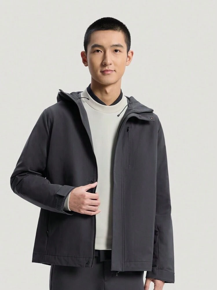 Adidas Men's WUZONG WEN JKT Woven Hooded Jacket KG0827 - Black - View 1