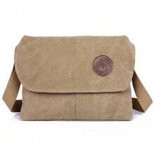 Canvas Shoulder Bag Men's Bag New Washed Simple Casual Messenger Bag Fashionable Versatile Men's Bag - Grey - View 4