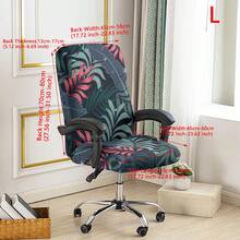 1pc Printed Office Chair Cover, Minimalist Style Chair Cover, Suitable For Office, Study, Living Room, Printed Office Zipper Chair Cover - Multicolor - View 21