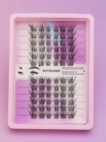 72PCS Natural Slender Wispy Lash Clusters Thin Pointed Individual Eyelashes Light Segmented DIY False Lash Extensions Daily Soft Natural Eye Makeup - C - View 5