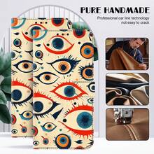 GLANDOTU Abstract Eye Design PU Leather Wallet Phone Case With Card Slot, Lanyard And Flip Cover Stand Protective Cover - Compatible With Multiple Phone Brands And Models - Multicolor - View 6