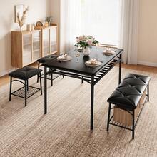 Dining Table & Chair Sets - Black - View 3