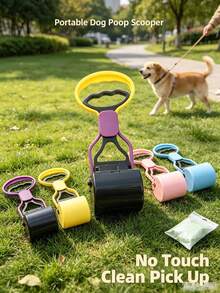 Portable Dog Poop Scooper, Contactless One-Handed Operation Pet Waste Cleaner, Lightweight And Durable Dog Poop Scooper, Suitable For Dog Walking, Yard Use And Travel, Universal For Small, Medium And Large Pets - View 1
