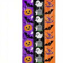3pcs 3.3 X 6.6ft Black Orange Purple Indoor Photo Background Tassels For Halloween Party And Birthday Party Decoration - Multicolor - View 9