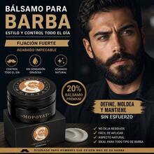 MOPOYAT Bálsamo para barba : ¡Realza el atractivo de tu barba! Cuidado diario de la barba, sin alcohol. Recomendamos convertir el cuidado diario de la barba en un hábito. Este producto de limpieza profunda es un excelente regalo para tu padre, novio o amigo. - Negro - Ver 10