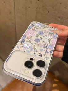 Spring/Summer Pastoral Floral Swallow Butterfly Transparent Phone Case, Air Cushion Anti-Drop Shockproof Case, Raised Camera Lens Protection, Compatible With Apple 17Pro Max/17Pro/17/16Plus/16Pro Max/15/15Pro/15Pro Max/14/14Plus/15Plus/13/13Pro/13Pro Max/12/12Pro Max/Air/11/11Pro Max Soft Shell - Clear - View 4