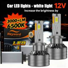 Heyword 2pcs Ultra Bright LED Headlights And Fog Lights, 6500K White Light, Aluminum Structure, Dual Copper Tube Turbo Front Lights, Suitable For Multiple Car Models, Durable And Sturdy, No Battery Required - 2pcs - View 13