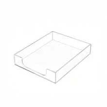 Bandeja de estantería de acrílico, bandeja multifuncional para archivos y caja de almacenamiento de escritorio, para organizar archivos, documentos, revistas, carpetas, cuadernos y artículos de papelería - Adecuado para oficina, hogar. - Multicolor - Ver 6