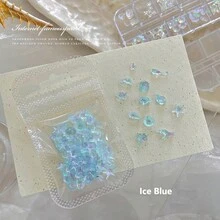 60件夏季海洋系列美甲裝飾，新品極光貝殼、海螺、美人魚尾巴、海星、椰子樹混款，美甲配件，DIY美甲用品美甲飾品 - 彩色 - 查看 14