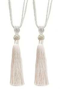 1/2 Set Handmade Braided Single Rope Tassel Curtain Tiebacks, Creative Easy-To-Hang Curtain Storage Straps, Adjustable, Rope Decor Set For Bedroom And Dining Room - Multicolor - View 12