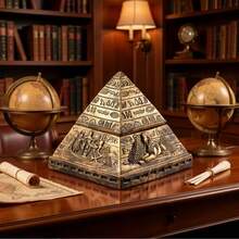 Egyptian Pyramid Desktop Ornament, Antique Style Home Decor, Creative Vintage Storage Box, Perfect Choice For Holiday And Room Decoration - A - View 8