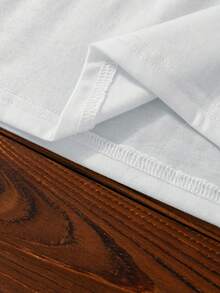 A White Short-Sleeve Top With A Sweet Milk Tea Donut Star Pattern, Perfect For Girls To Wear In The Summer - style1 - 查看 2