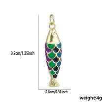 1pc Copper Fish Pendant DIY Bracelet Necklace Ankle Chain Charm, Suitable For Beach Vacation, Gift For Colleagues, Best Friends, Family And Friends - Multicolor - View 14