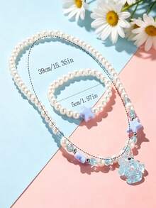 Set Perhiasan Anak Perempuan: Kalung dan Gelang Liontin Unicorn Lucu (2pcs/Set), Cocok untuk Pemakaian Sehari-hari, Hadiah Ulang Tahun, atau Souvenir Pesta. - MultiWarna - View 3