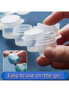 240 Empty Paint Buckets, 40 Acrylic Mini Paint Buckets With Lids, 6 Connected Empty Paint Boxes 3ml/0.1oz, Suitable For Students, Fine Painting Color Box - Multiple Styles - View 6