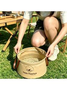 1pc 12L Collapsible Bucket, Multi-Functional Portable Folding Foot Bath Basin, Outdoor Travel Storage Bucket, Suitable For Camping, Hiking, Fishing, Picnic, Dorm, Home Foot Bath And Cleaning - Multicolor - View 5