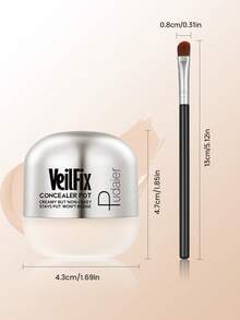 Pudaier High Coverage Concealer With Precision Makeup Brush - Full Coverage Foundation Cream, Suitable For Dark Circles, Acne Scars And Blemishes - Creamy Texture, Smooth Application - Includes Precision Makeup Brush - Perfect Beauty Essential, Gift For Women - #11 - View 5