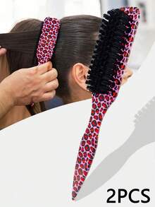 Sharp Tailed Beard Brush,Men's Vintage Oil Head Styling Brush,Slick Back For Sleek Ponytail Bun & Smoothing Baby Hairs,Edge Control,Sectioning,Parting - Multicolor - View 24