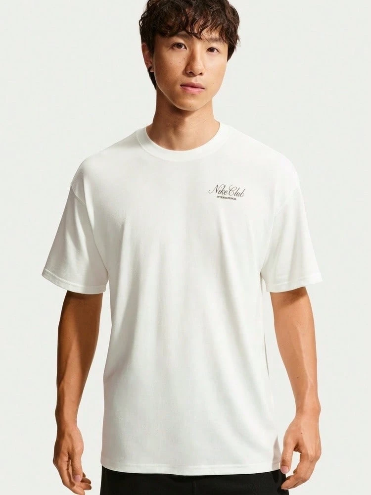 Nike Men's AS U NSW SS M90 Short Sleeve T-Shirt Knit Collarless Short TIX4987-133 - White - View 1