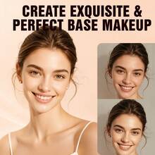 Ytruns Light To Medium Tone Moisturizing Cushion Foundation - Full Coverage, Long-Lasting, Natural Bare Skin Finish, Suitable For All Skin Tones And Types - Comes With Mushroom Head Sponge For Easy Application - Multicolor - View 5
