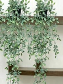 Artificial Plants Hanging Potted Plants Wall Hanging Shelf Decor Suitable For Indoor, Outdoor, Living Room Shelf Decor, Home Decor, Room Decor, Garden Decor, Wall Decor - Green - View 13