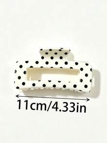 4件/1件 女款 11cm/4.33in 正方形白色粉色藍色淺藍色塑膠髮夾，時尚百搭高級優雅極簡純色髮飾，適合日常穿著、外出、休閒、派對、通勤、海灘、度假、紮髮、馬尾、盤髮、洗臉、沐浴、化妝、搭配衣著，髮夾 - 彩色 - 查看 2