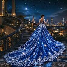 1PC DIY 5D Diamond Painting Kit Elegant Woman Pattern - Round Full Drill Art Mosaic Craft, Home Wall Decor, Unframed - No Frame - View 8