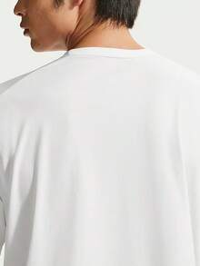 Nike Men's AS M NK DF UV HYVERSE SS TOP Short Sleeve T-Shirt Knit Collarless Short TIV4813-100 - White - View 4