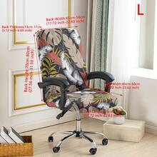 1pc Printed Office Chair Cover, Minimalist Style Chair Cover, Suitable For Office, Study, Living Room, Printed Office Zipper Chair Cover - Multicolor - View 20