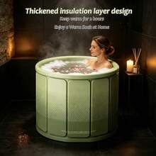 Home Insulated Bathtub, 27.56/31.5 Inch Large Space Adult Bathtub, Portable Foldable Bathtub - A - View 1