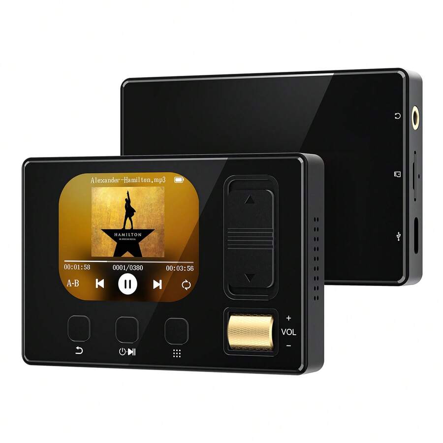 Diofox 32GB 兒童 Hi-Fi MP3 播放器,搭載藍牙 5.3、2.4 吋彩色觸控螢幕數位音樂播放器,內建 FM 收音機、電子書與錄音功能,記憶卡最高可擴充至 128GB,黑色 - 查看 1