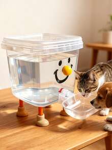 Large Capacity Cute Sticker Smiling Face Design Cat Automatic Water Dispenser, Poop Bags, Cat & Dog Poop Bags, Pet Dog Drinking Water Bowl, Quiet Flow Large Capacity Water Dispenser, Chick & Rabbit Automatic Water Dispenser, Designed For Small Animals, No Electricity Required, Suitable For Indoor And Outdoor Use, Gift For Friends With Cats And Dogs (Self-Assembly) - Multi-capacity - View 7