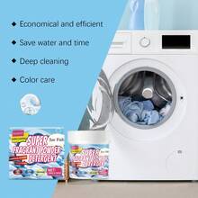 JUE FISH 100g Laundry Detergent Powder, Household Clothing Cleaning Stain & Odor Removal, Long-Lasting Fragrance, Gentle Care For Clothes, Fresh & Clean, Effective Sterilization & Mite Removal, Suitable For Men & Women - Powdery - View 6