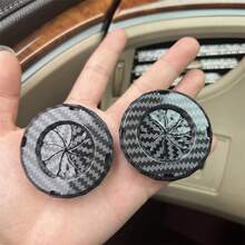ABS Plastic One-Key Start Knob Cover, Carbon Fiber Pattern Car Engine Start Button Protector, Interior Decoration Accessory, Fits Most Vehicles - Carbon Fiber One-button Start Cover - View 13