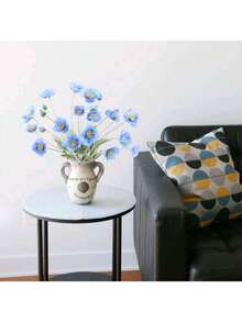 1/3pcs Poppy Flowers, Minimalist Modern Style, Bendable And Fade-Resistant, Suitable For DIY Flower Wall, Scene Arrangement, Living Room Decor, Party Decoration, Room Decor, Home Decor, Wedding, Garden And Outdoor Decoration - Ice Blue - View 4