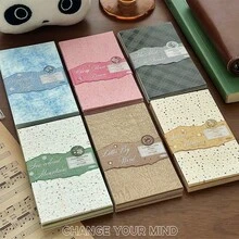 50張復古極簡筆記本紙，DIY裝飾底紙，節日禮物，手工拼貼素材，個性化計畫本與創意文具，開學禮物 - 藍色素材紙 - 查看 6