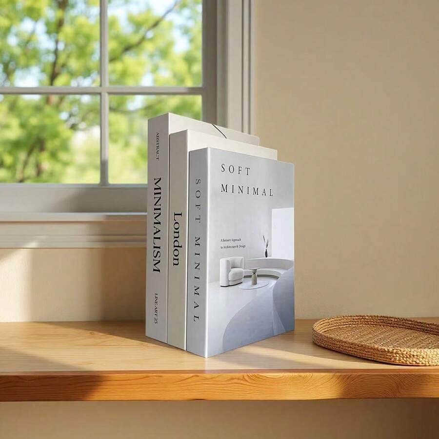 2/3pcs Home Fashion Faux Book Decor, Luxury Decorative Books, Living Room Decor, Home Decor, Coffee Table Books, Modern Fashion Decorative Books, Stackable Display Books, Hotel Decor, Gift